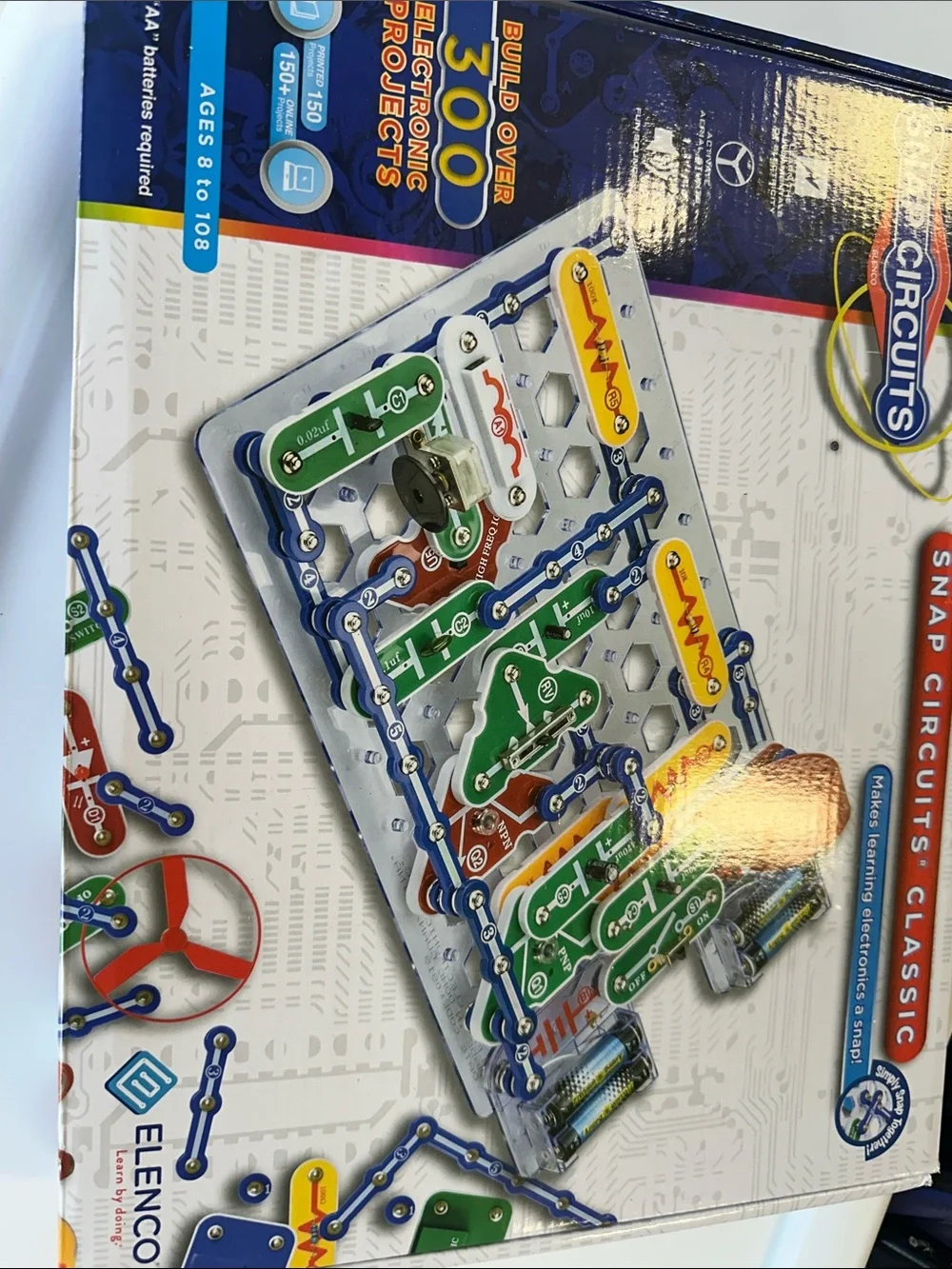 Snap Circuits 300 classic Electronic Kit building set Elenco EUC STEM science
